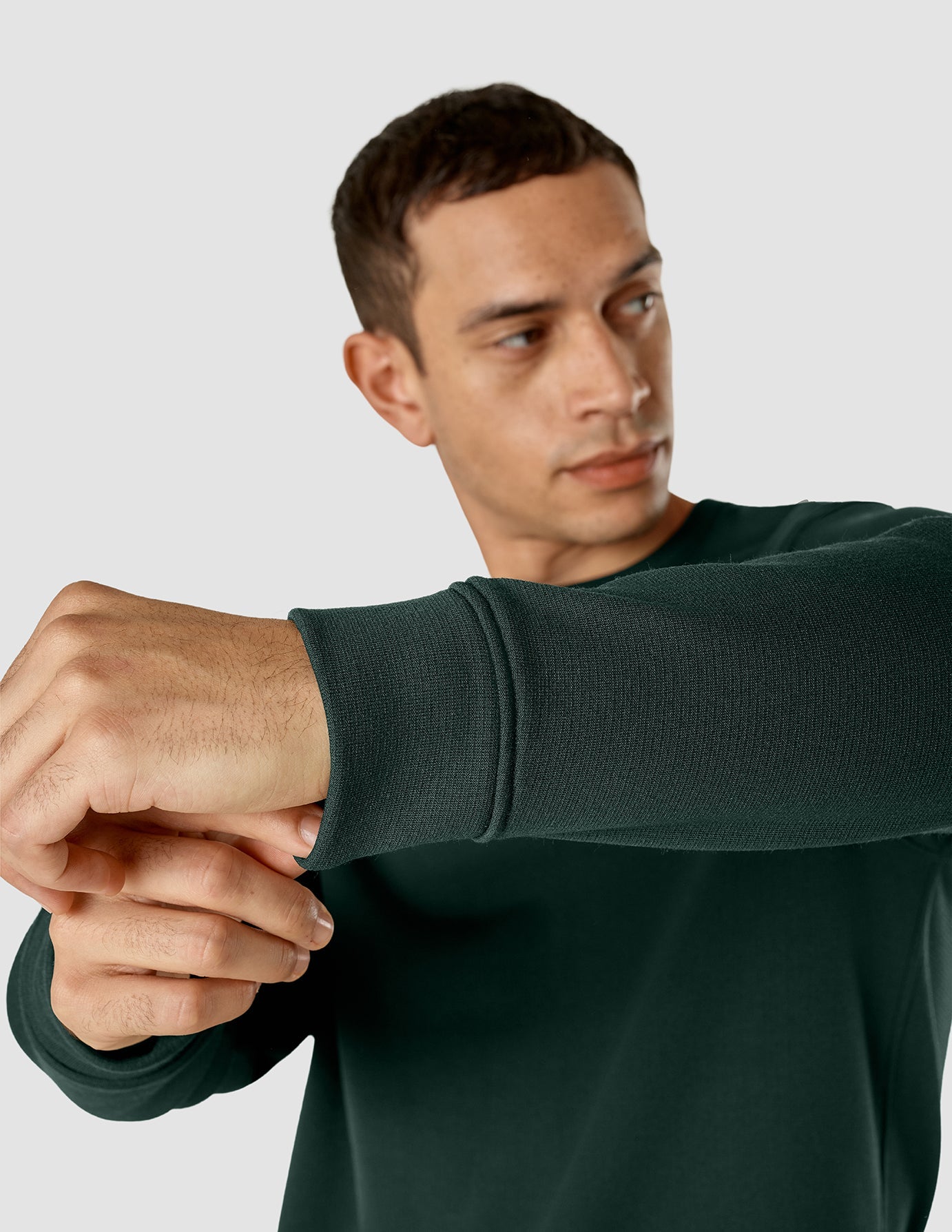 Tech Wool Crewneck Forest Green